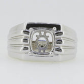 14K White Gold Semi Mount Ring Setting Cushion CU 8X8mm GTL19575R14K - Syzjewelry